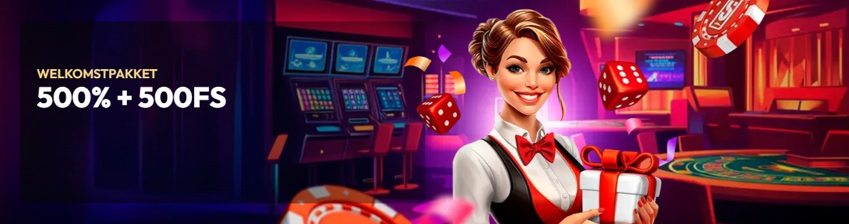 Promotiebanner van Slotorado Casino met welkomstpakket voor nieuwe spelers