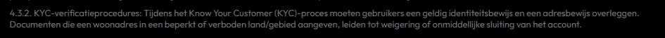 KYC-verificatieprocedure van Slotorado Casino volgens de algemene voorwaarden
